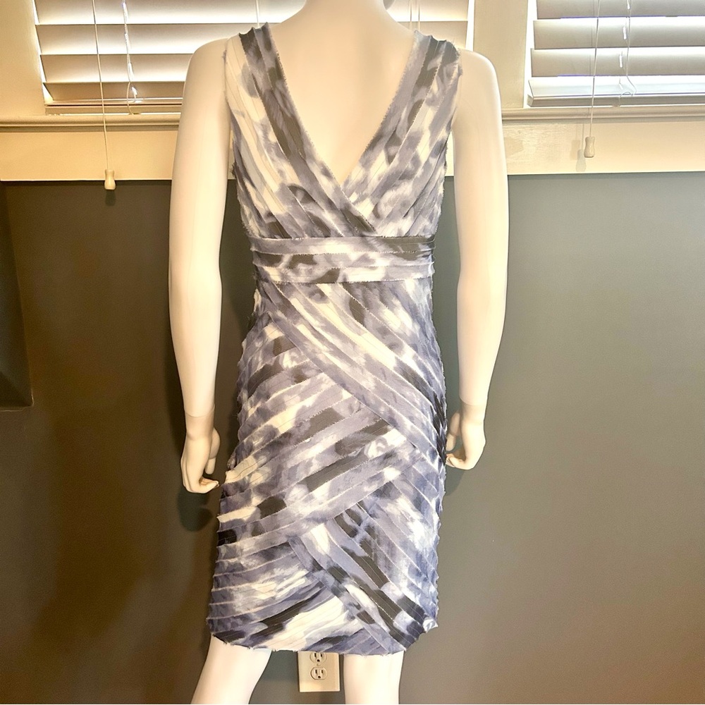 Ann Taylor Distressed Layered Texture Abstract Sheath Dress - Picture 3 of 11